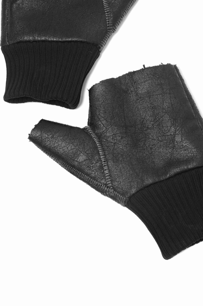 thomkrom FINGER OUT GLOVES / BOA FLEECY JERSEY (BLACK) - Image 11