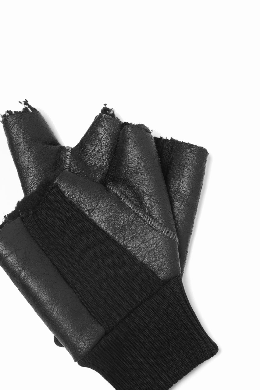 thomkrom FINGER OUT GLOVES / BOA FLEECY JERSEY (BLACK) - Image 12