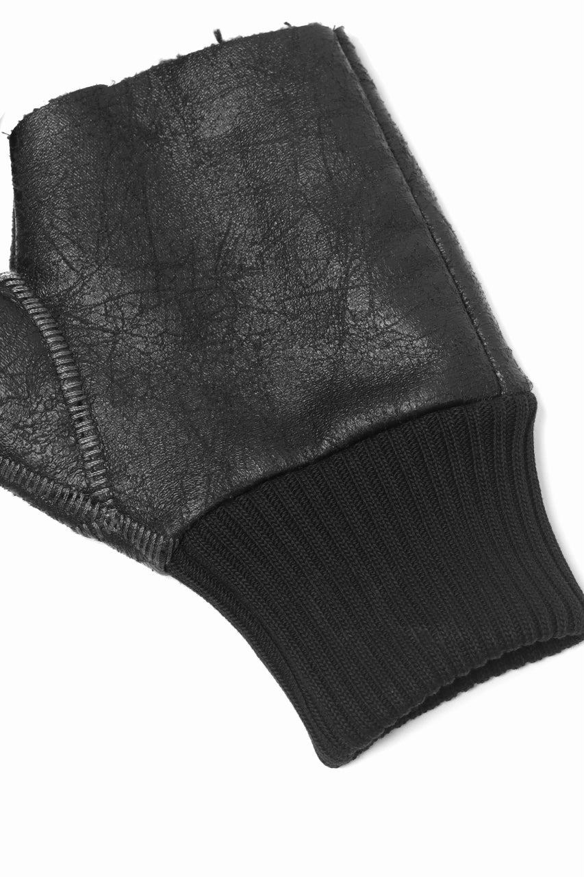 thomkrom FINGER OUT GLOVES / BOA FLEECY JERSEY (BLACK) - Image 14