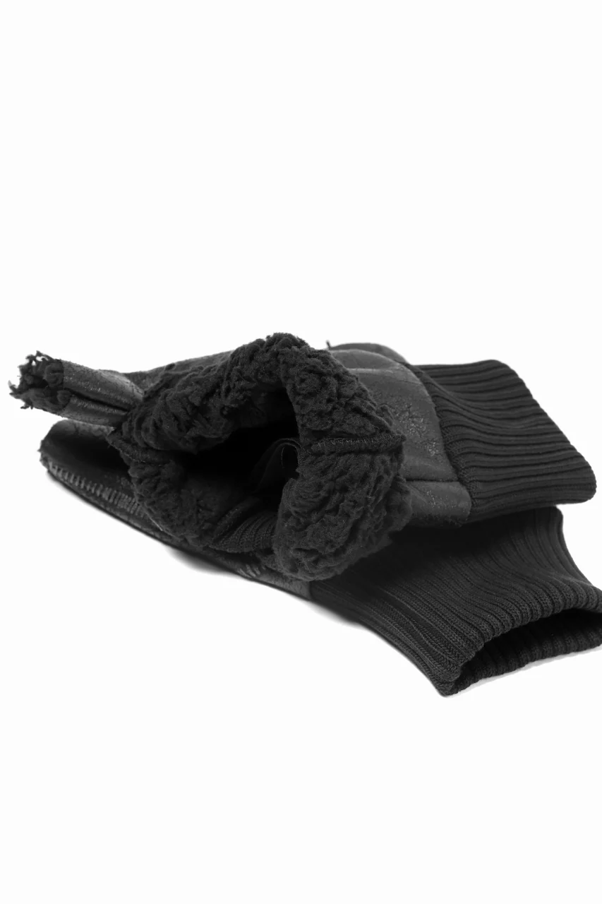 thomkrom FINGER OUT GLOVES / BOA FLEECY JERSEY (BLACK) - Image 15