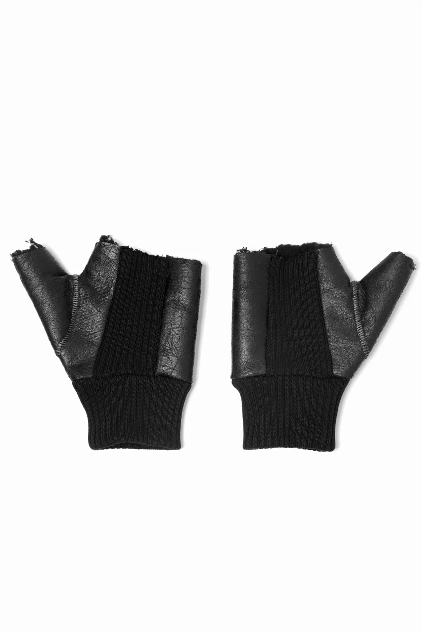 thomkrom FINGER OUT GLOVES / BOA FLEECY JERSEY (BLACK) - Image 16