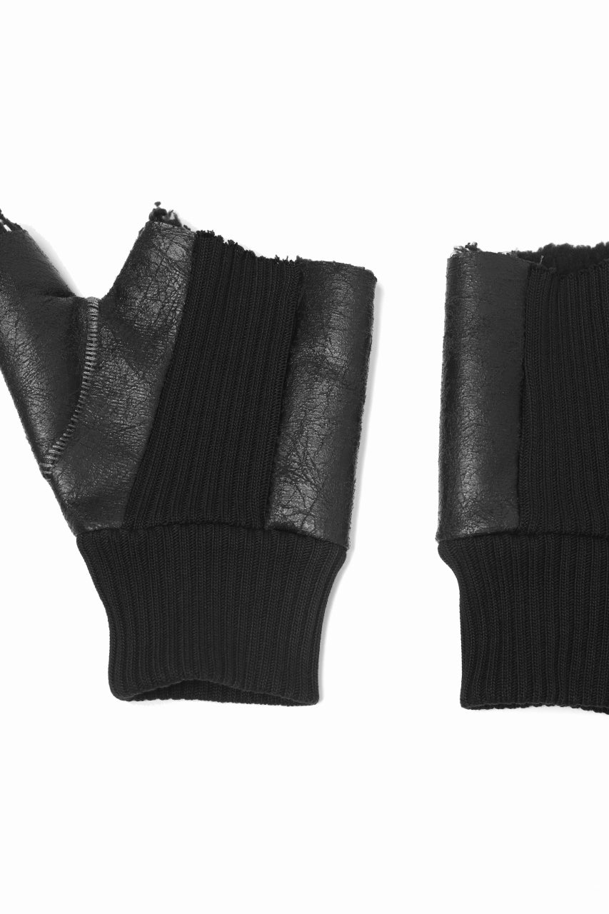 thomkrom FINGER OUT GLOVES / BOA FLEECY JERSEY (BLACK) - Image 17