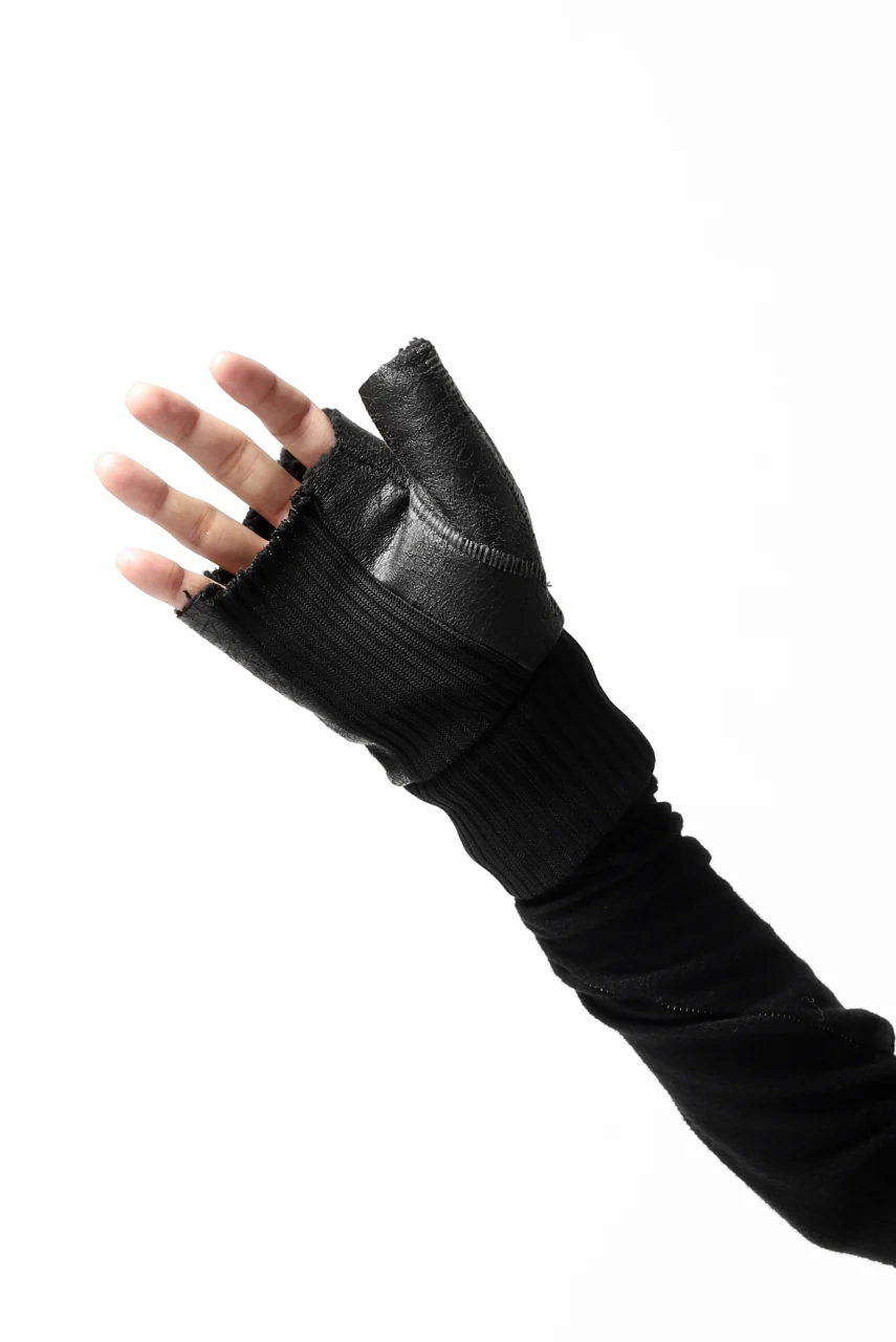 thomkrom FINGER OUT GLOVES / BOA FLEECY JERSEY (BLACK) - Image 20