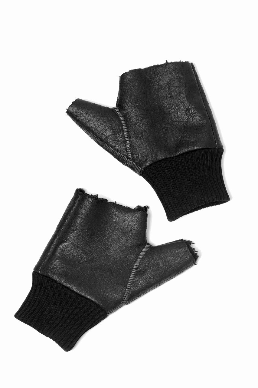 thomkrom FINGER OUT GLOVES / BOA FLEECY JERSEY (BLACK) - Image 9