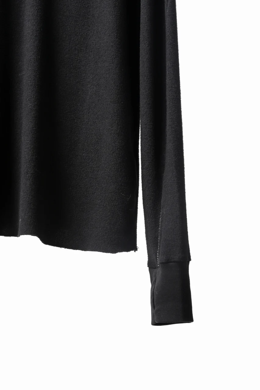 thomkrom HENRY NECK SWEATER TOPS / OVERLOCK STITCHED (BLACK) - Image 16