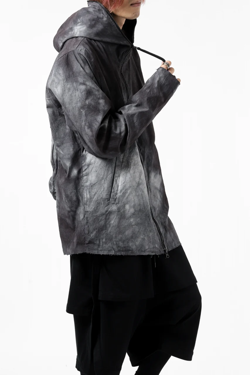 thomkrom HOODIE ZIP JACKET BACK POCKET DETAIL / DYEING WOVEN ELASTIC (MARBLE T109) - Image 12