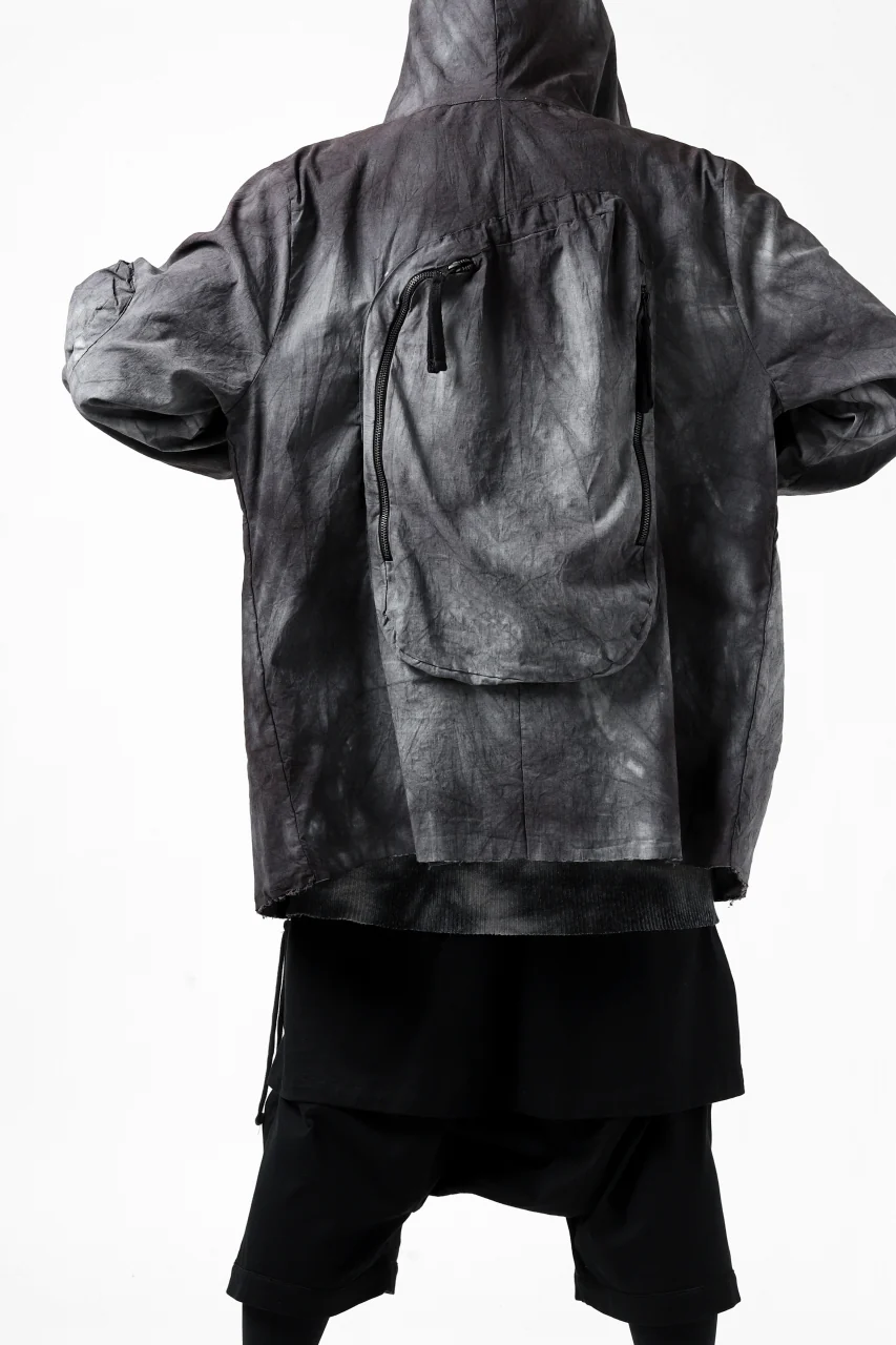 thomkrom HOODIE ZIP JACKET BACK POCKET DETAIL / DYEING WOVEN ELASTIC (MARBLE T109) - Image 14