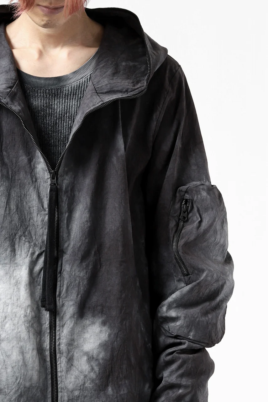 thomkrom HOODIE ZIP JACKET BACK POCKET DETAIL / DYEING WOVEN ELASTIC (MARBLE T109) - Image 16