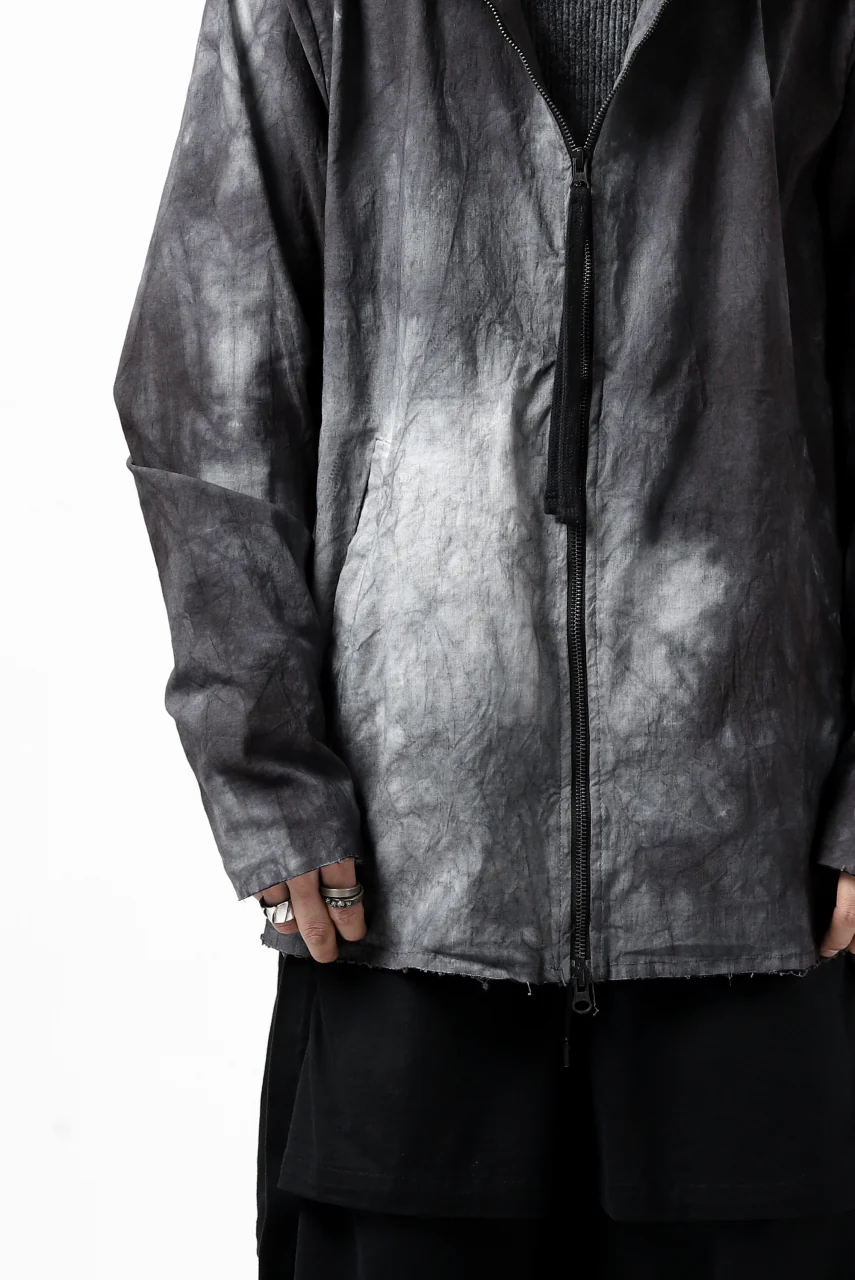 thomkrom HOODIE ZIP JACKET BACK POCKET DETAIL / DYEING WOVEN ELASTIC (MARBLE T109) - Image 17