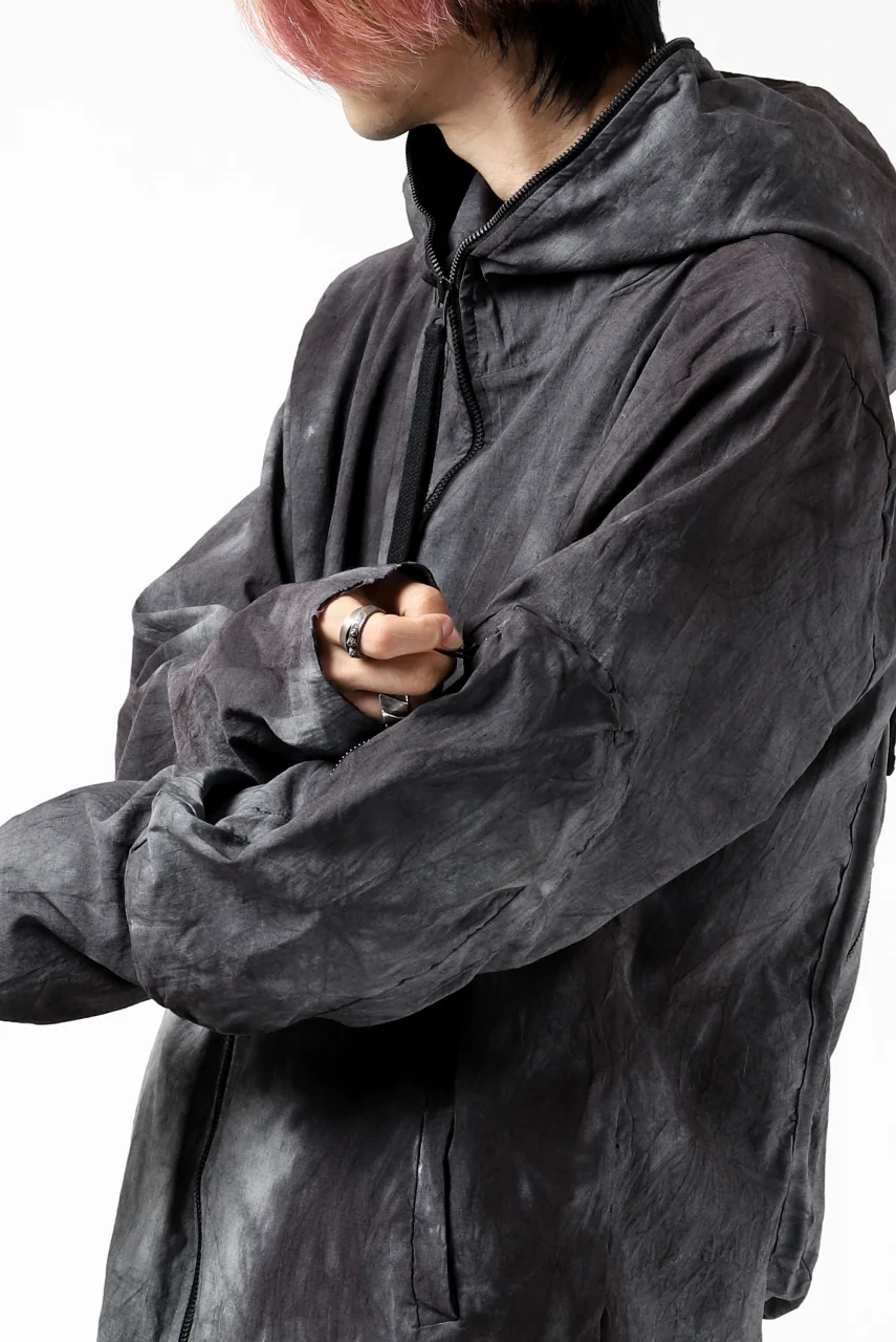 thomkrom HOODIE ZIP JACKET BACK POCKET DETAIL / DYEING WOVEN ELASTIC (MARBLE T109) - Image 19