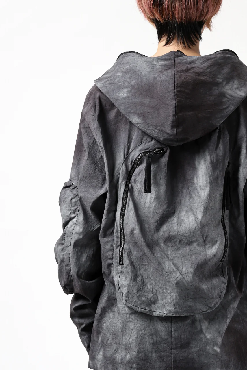 thomkrom HOODIE ZIP JACKET BACK POCKET DETAIL / DYEING WOVEN ELASTIC (MARBLE T109) - Image 22