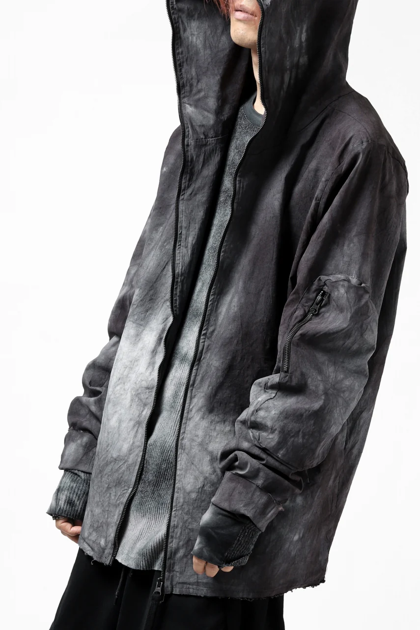 thomkrom HOODIE ZIP JACKET BACK POCKET DETAIL / DYEING WOVEN ELASTIC (MARBLE T109) - Image 23
