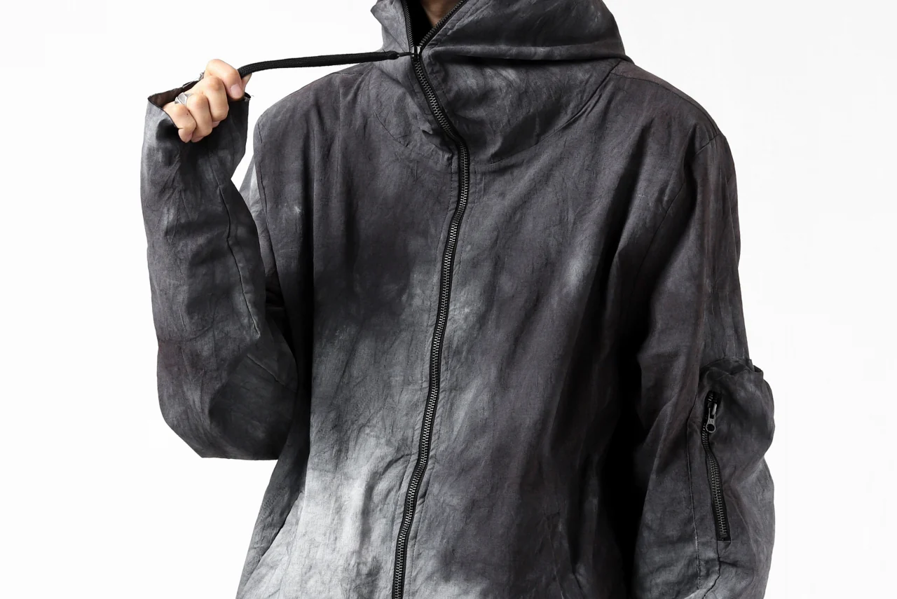thomkrom HOODIE ZIP JACKET BACK POCKET DETAIL / DYEING WOVEN ELASTIC (MARBLE T109) - Image 26