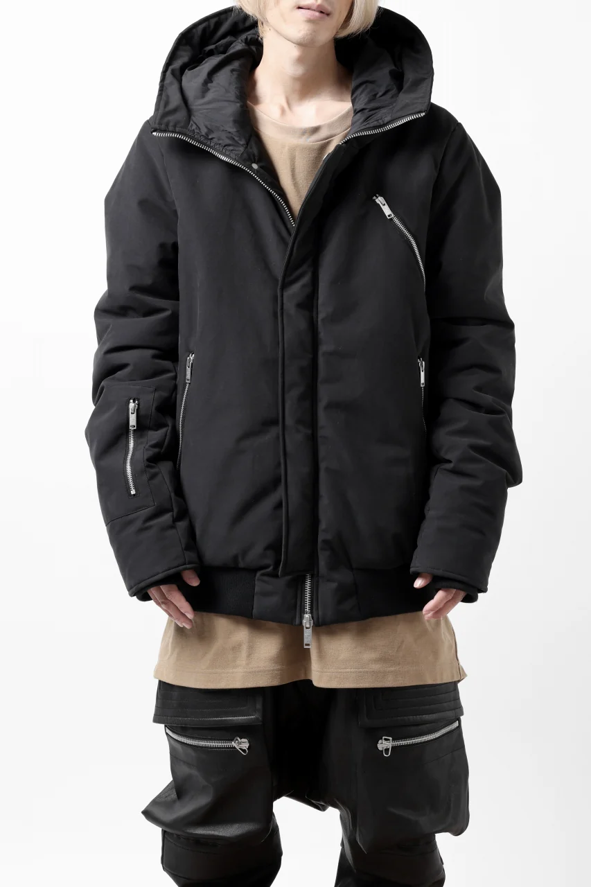 thomkrom HOODIE ZIP JACKET / WARM PADDED (BLACK) - Image 3