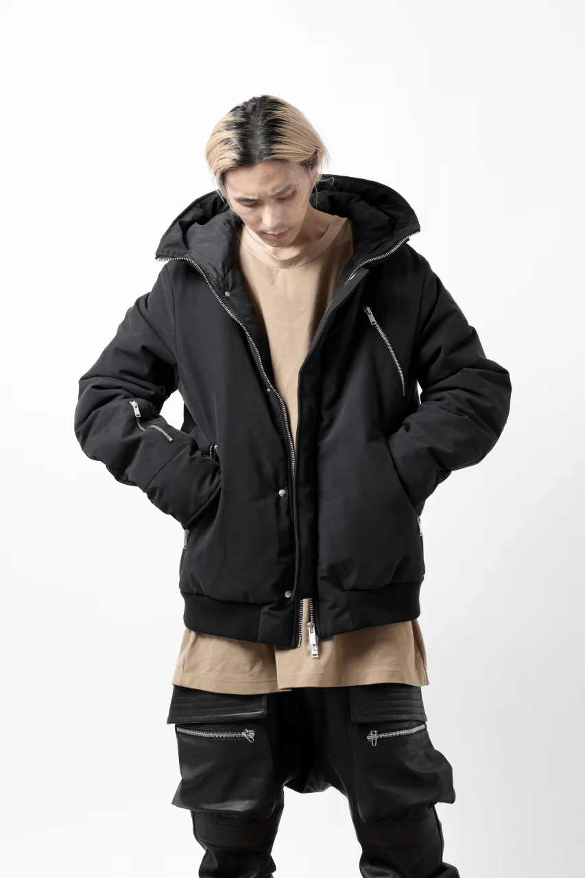 thomkrom HOODIE ZIP JACKET / WARM PADDED (BLACK) - Image 4