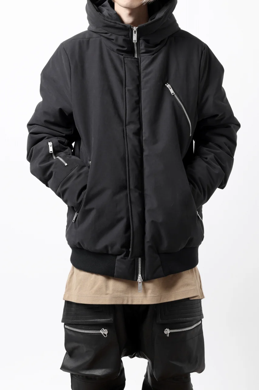 thomkrom HOODIE ZIP JACKET / WARM PADDED (BLACK) - Image 5