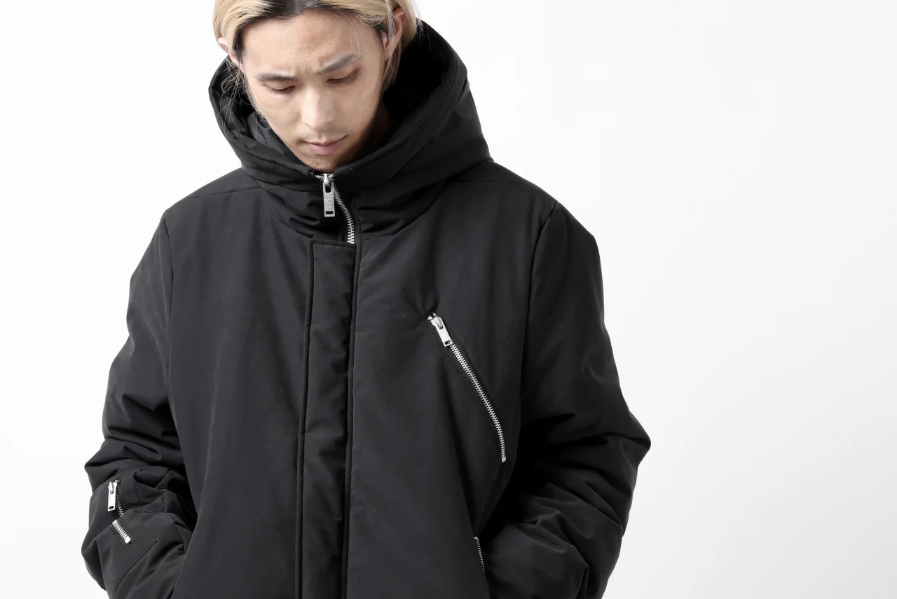 thomkrom HOODIE ZIP JACKET / WARM PADDED (BLACK) - Image 66