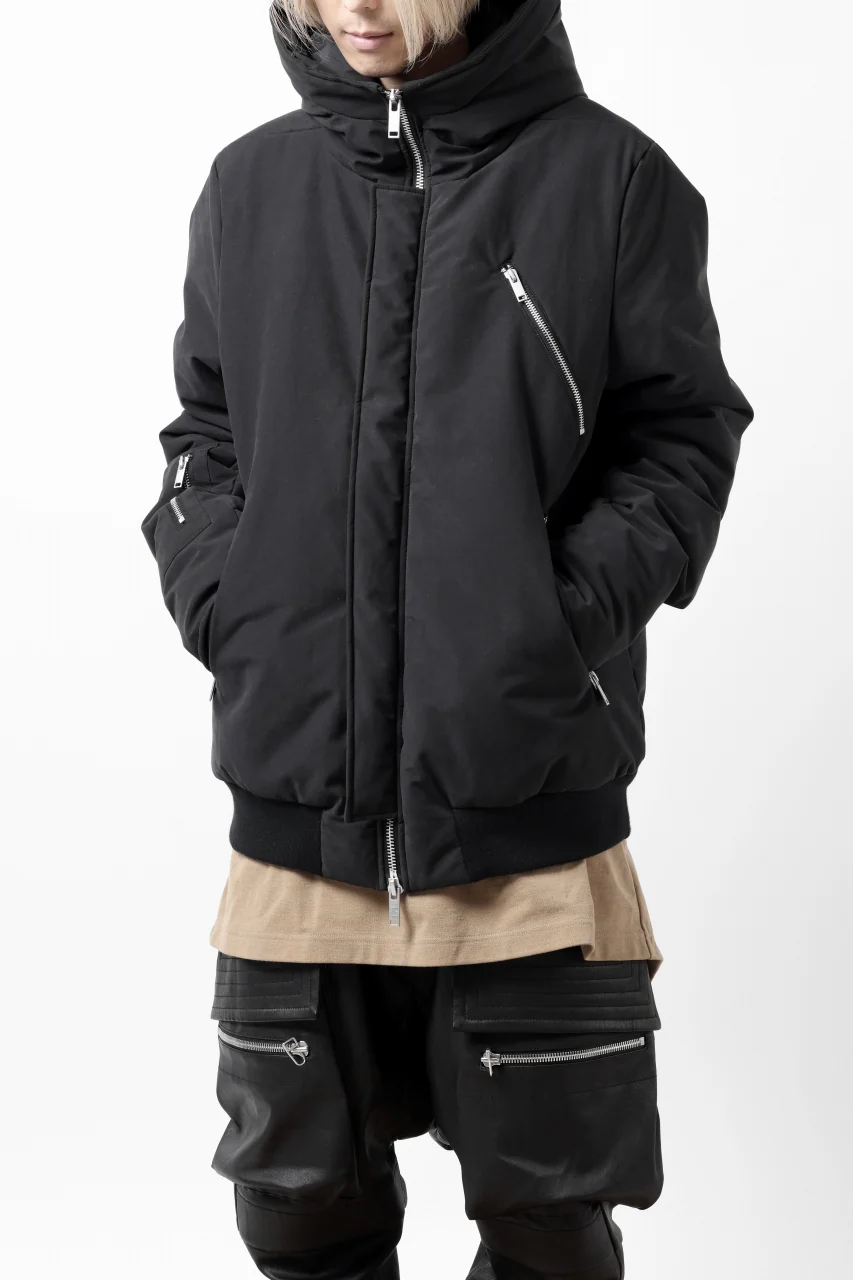 thomkrom HOODIE ZIP JACKET / WARM PADDED (BLACK) - Image 7