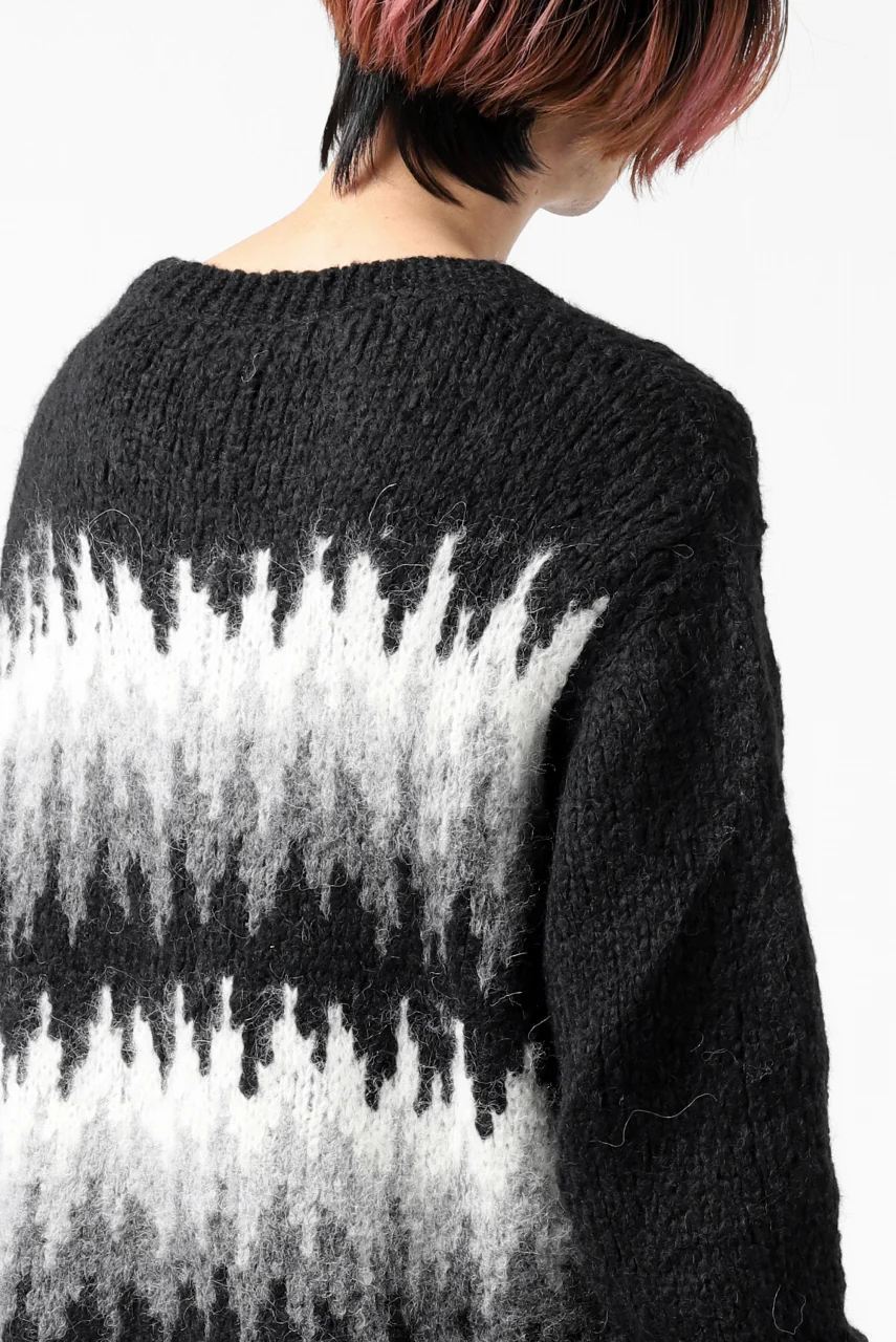 thomkrom JACQUARD KNIT PULLOVER / ALPACA WOOL (BLACK) - Image 15