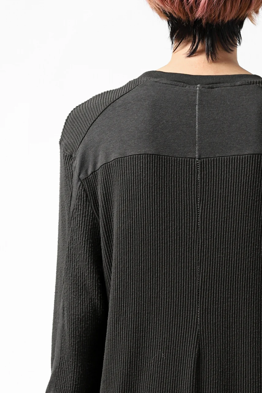 thomkrom LONG SLEEVE TOPS / STRETCH MIXED UP RIB (BROWN) - Image 11