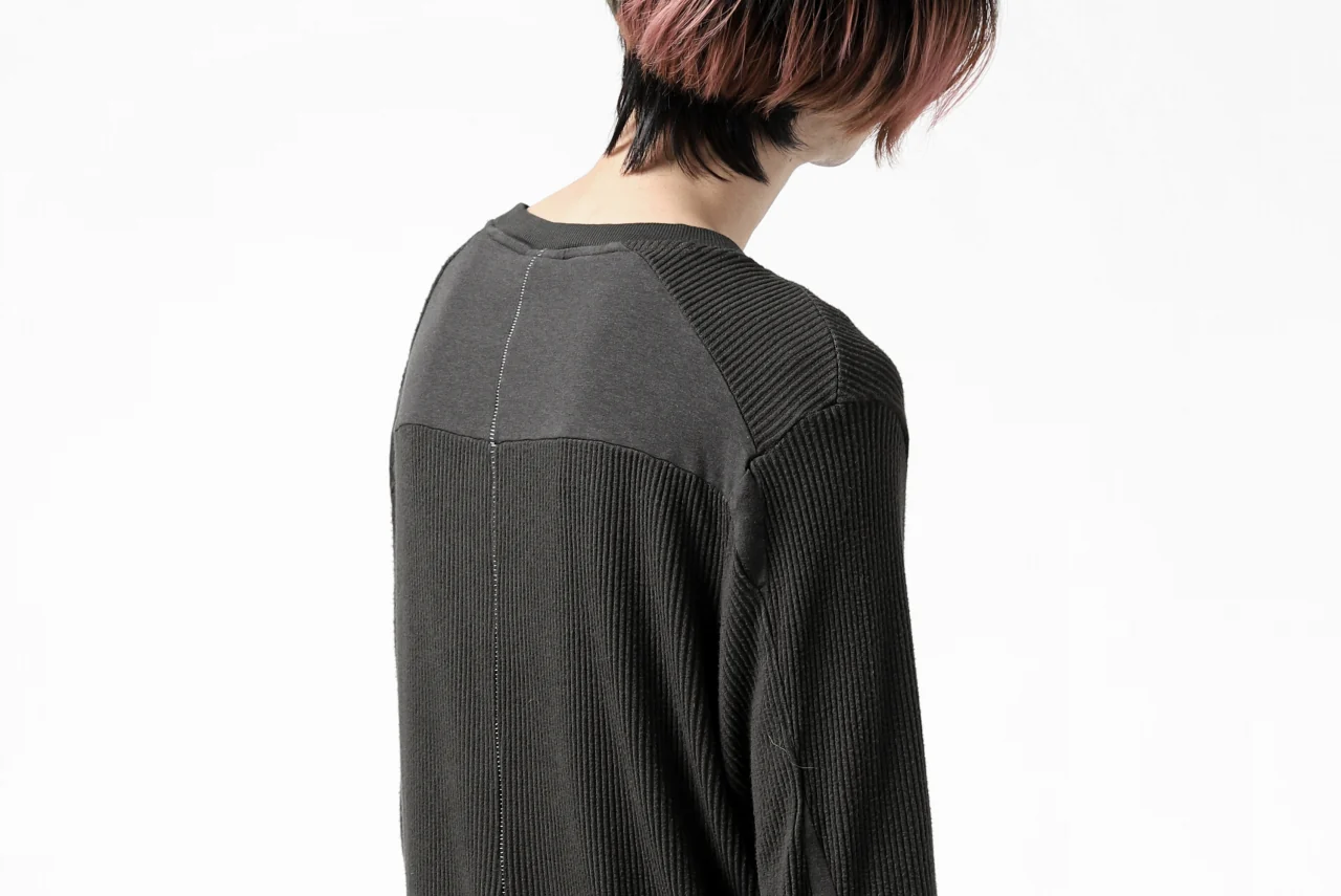 thomkrom LONG SLEEVE TOPS / STRETCH MIXED UP RIB (BROWN) - Image 12