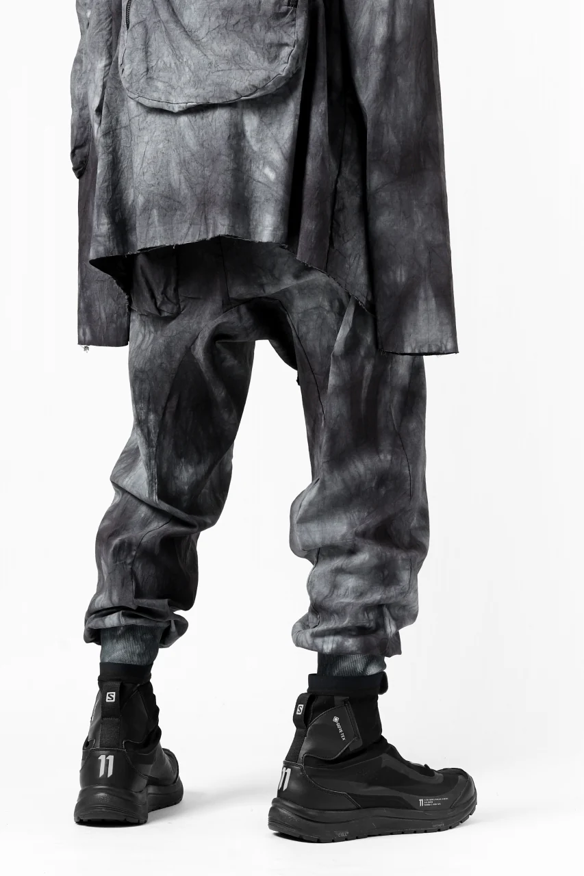 thomkrom LOW CROTCH JOGGER PANTS / DYEING WOVEN ELASTIC (MARBLE T109) - Image 13