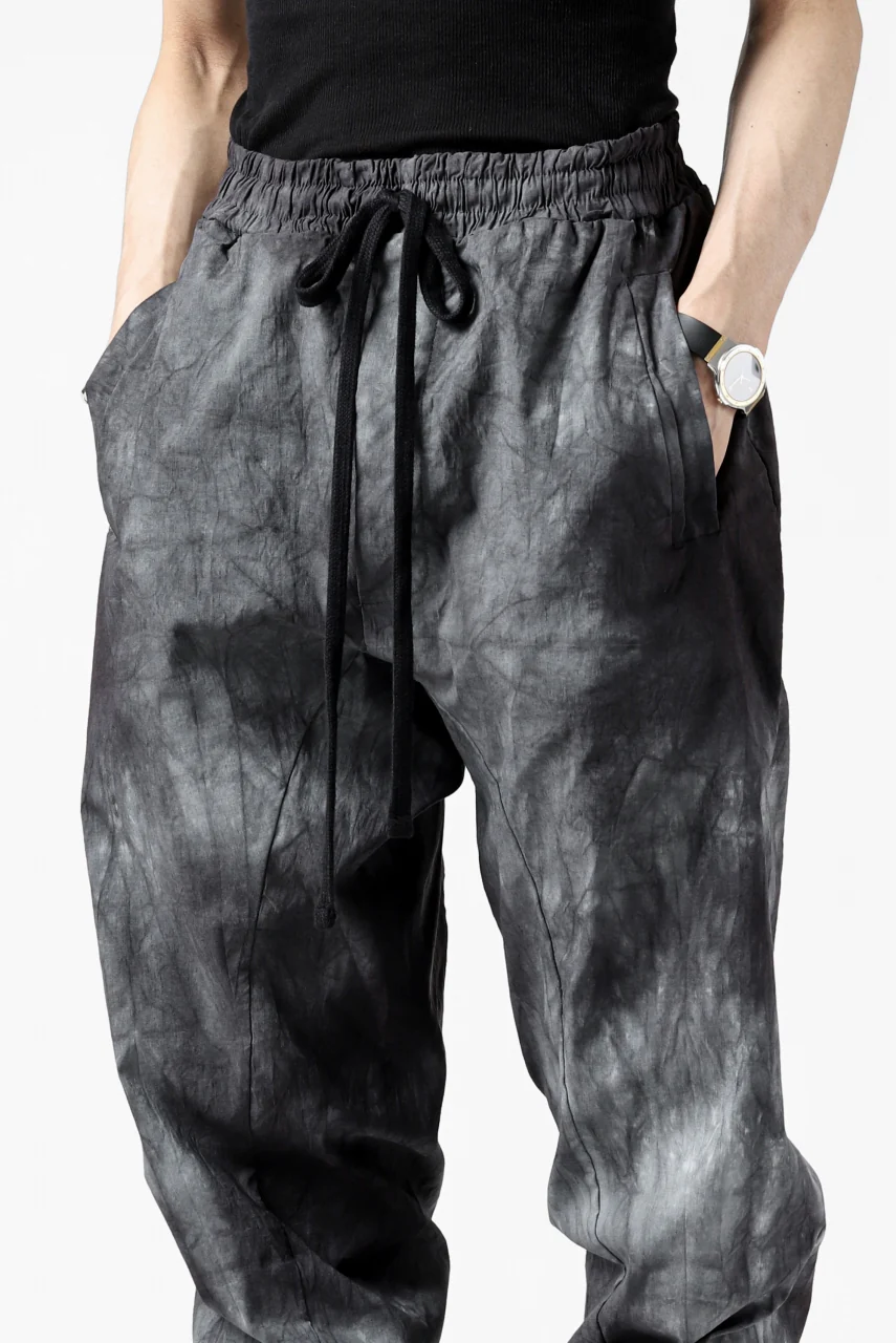 thomkrom LOW CROTCH JOGGER PANTS / DYEING WOVEN ELASTIC (MARBLE T109) - Image 15
