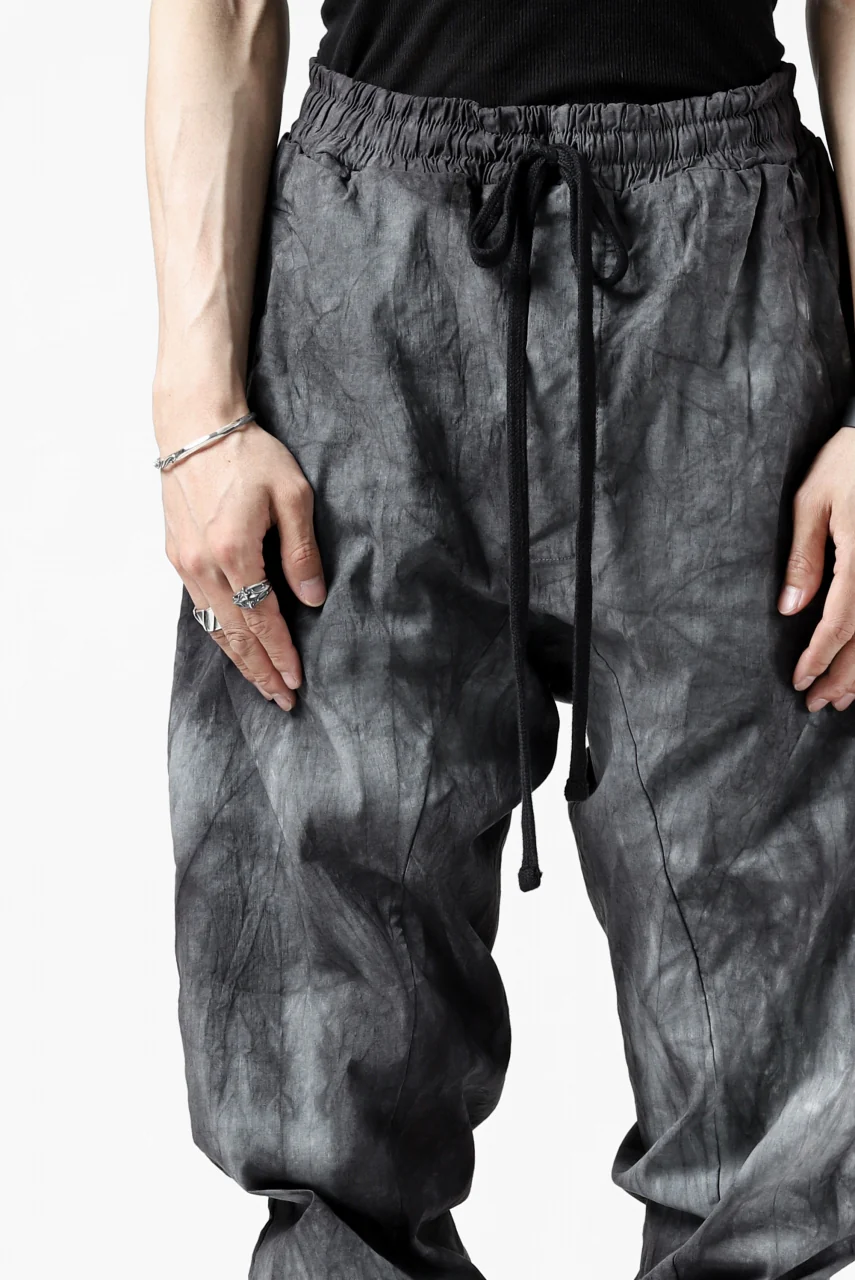 thomkrom LOW CROTCH JOGGER PANTS / DYEING WOVEN ELASTIC (MARBLE T109) - Image 16