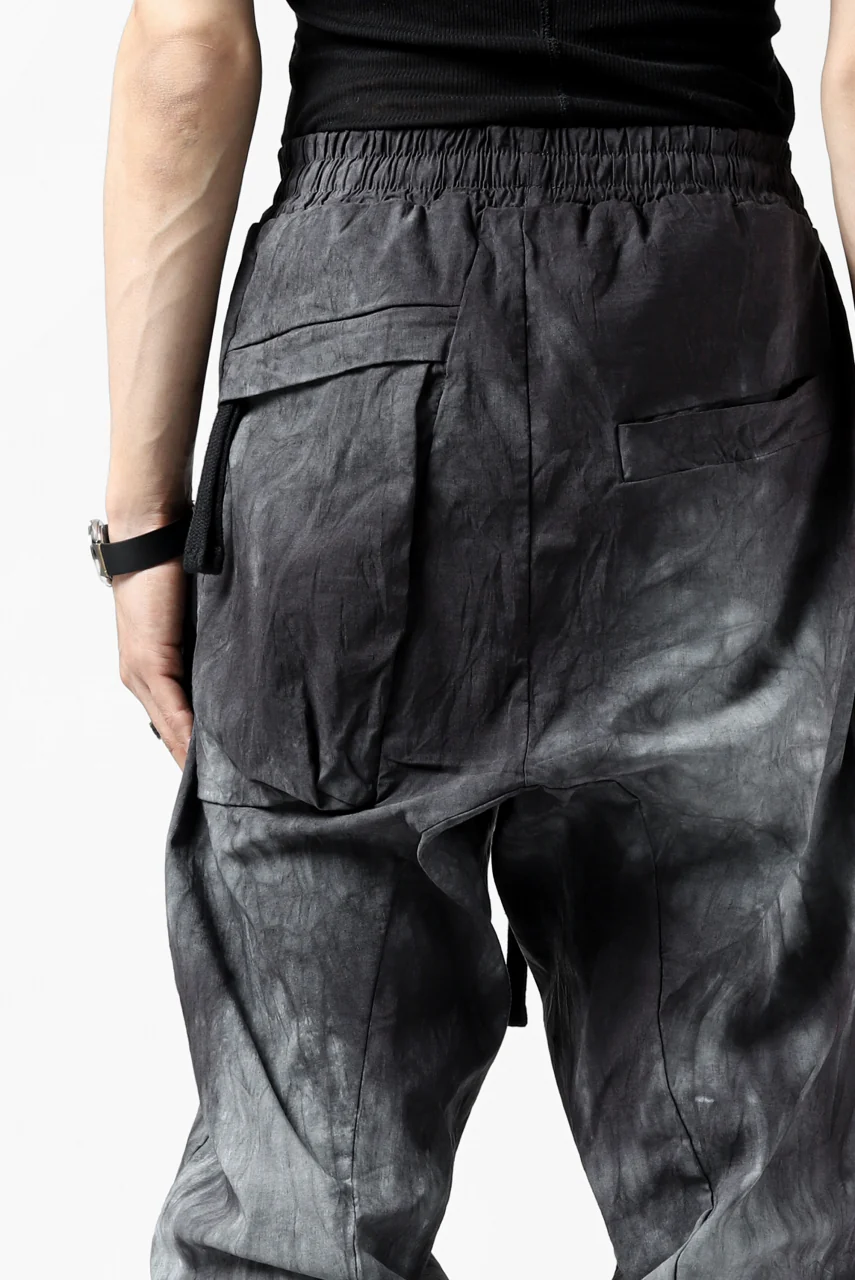 thomkrom LOW CROTCH JOGGER PANTS / DYEING WOVEN ELASTIC (MARBLE T109) - Image 20