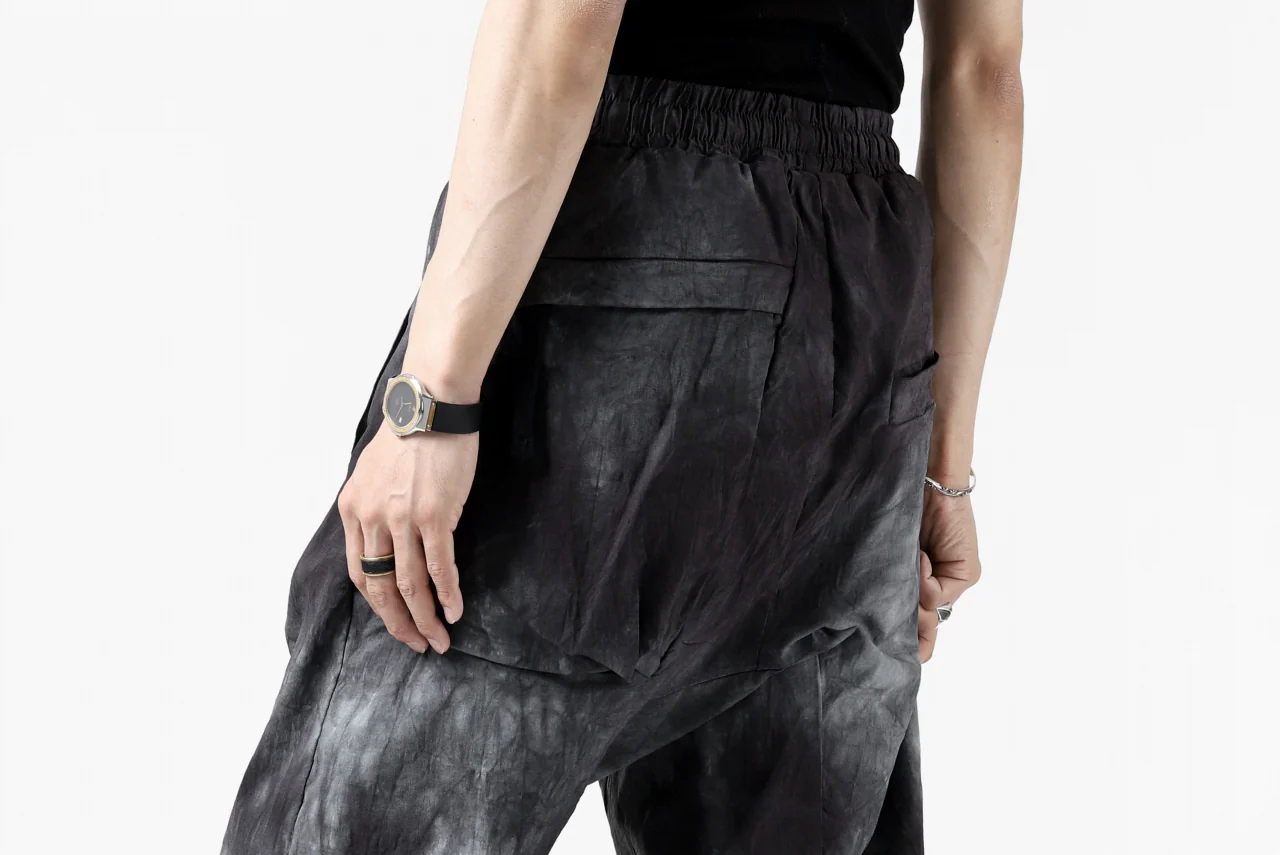 thomkrom LOW CROTCH JOGGER PANTS / DYEING WOVEN ELASTIC (MARBLE T109) - Image 22