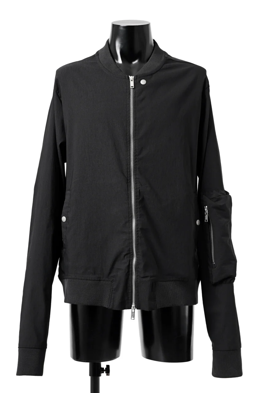 thomkrom MA-1 JACKET / ELASTIC VISCOSE-NYLON (BLACK)
