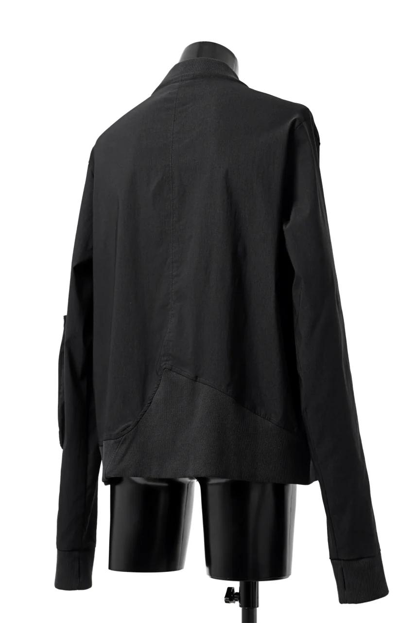 thomkrom MA-1 JACKET / ELASTIC VISCOSE-NYLON (BLACK) - Image 6