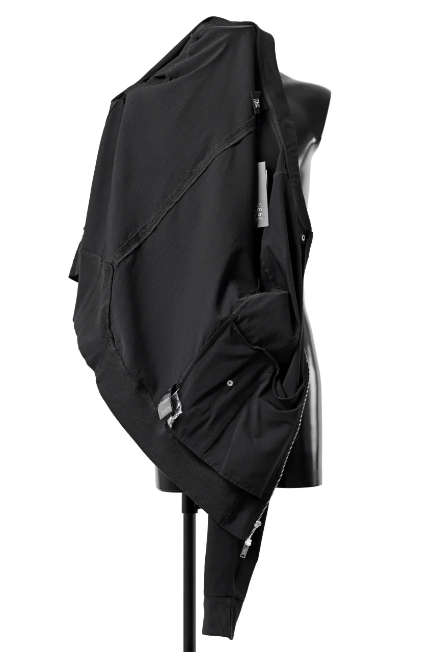 thomkrom MA-1 JACKET / ELASTIC VISCOSE-NYLON (BLACK) - Image 7