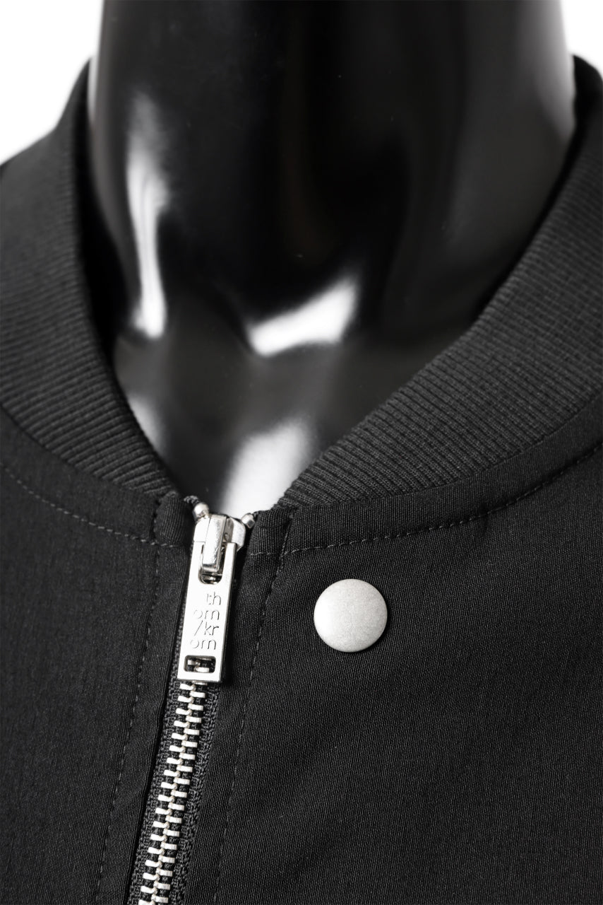thomkrom MA-1 JACKET / ELASTIC VISCOSE-NYLON (BLACK) - Image 8