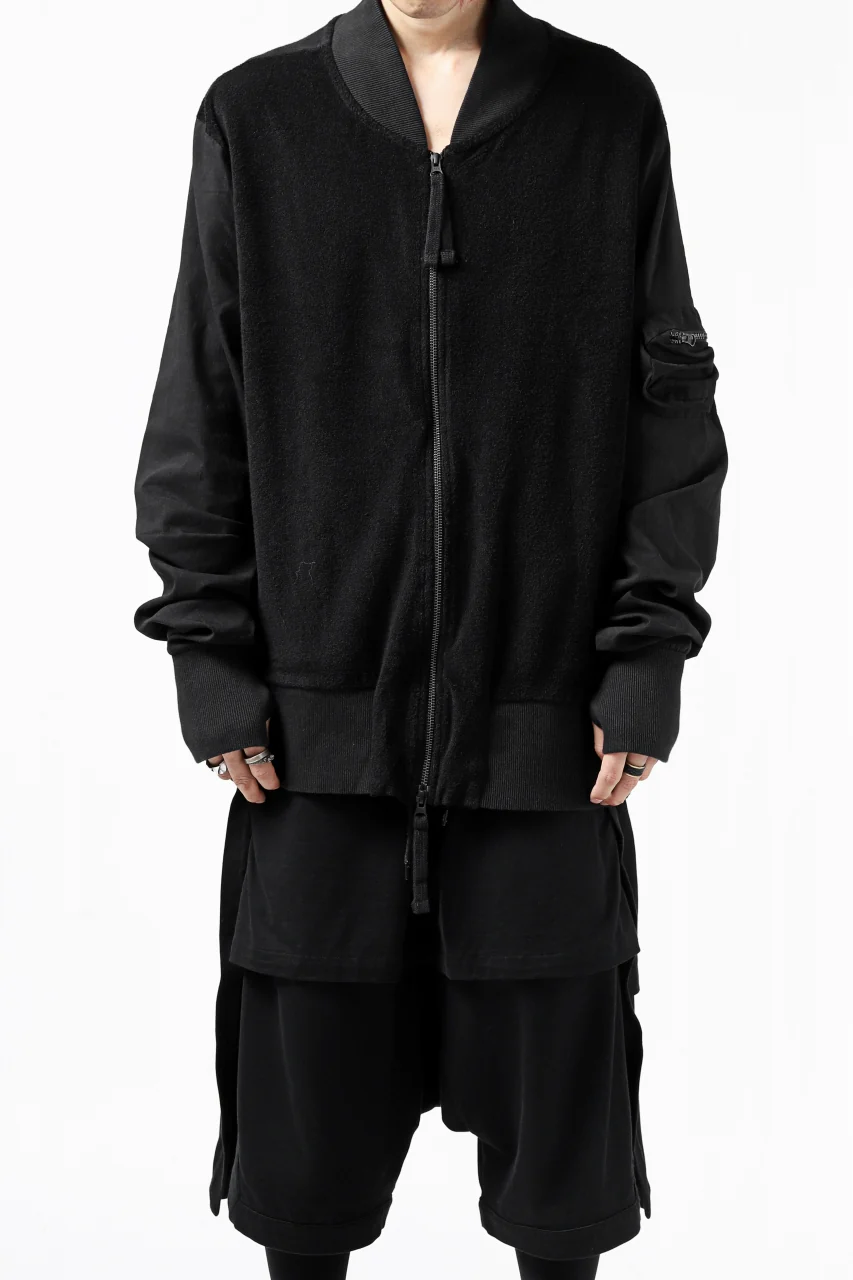 thomkrom MA-1 JACKET / SOFT FROTTEE (BLACK) - Image 12