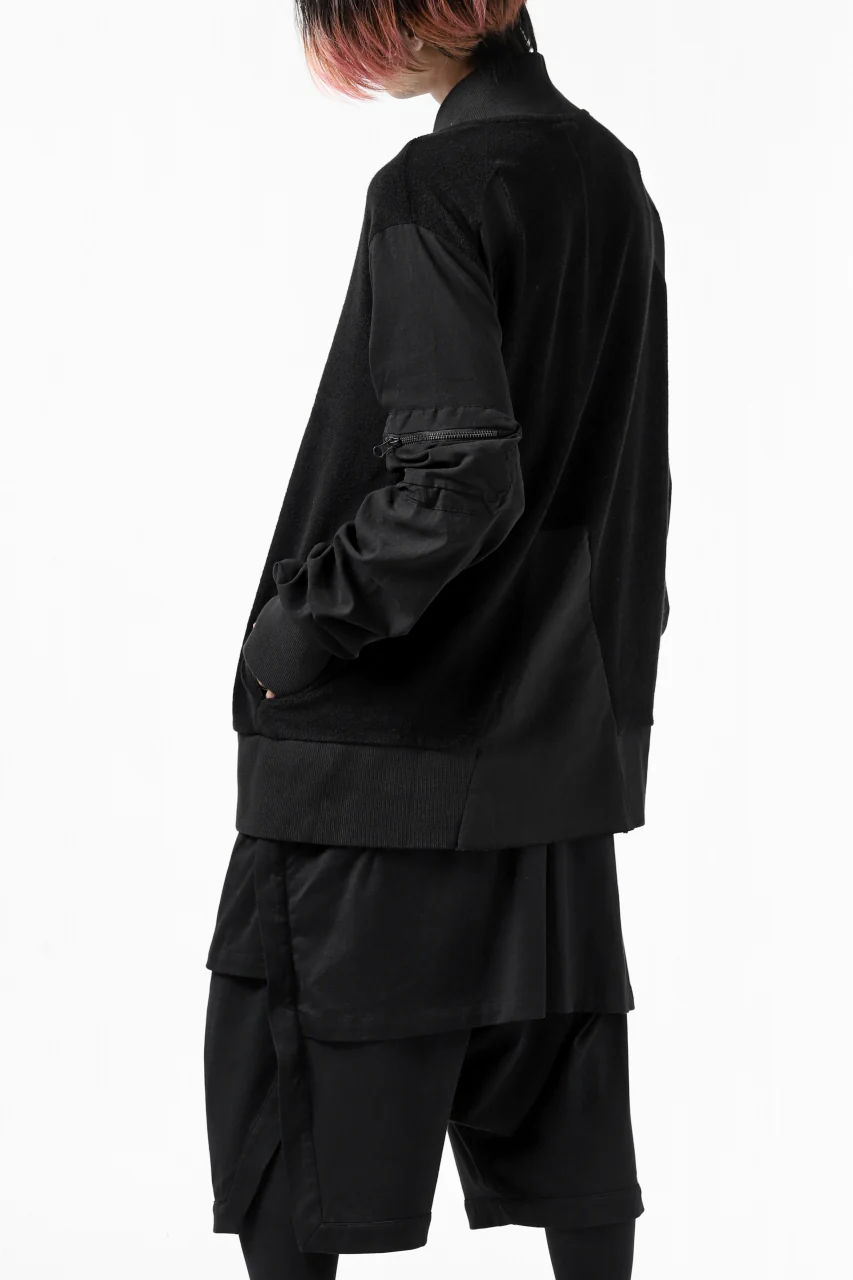 thomkrom MA-1 JACKET / SOFT FROTTEE (BLACK) - Image 14