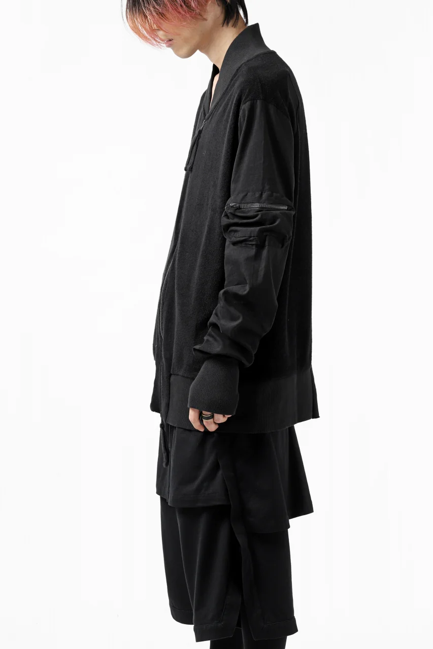 thomkrom MA-1 JACKET / SOFT FROTTEE (BLACK) - Image 15