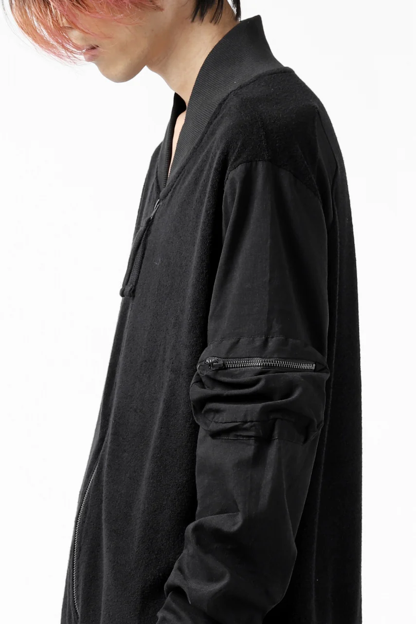 thomkrom MA-1 JACKET / SOFT FROTTEE (BLACK) - Image 23