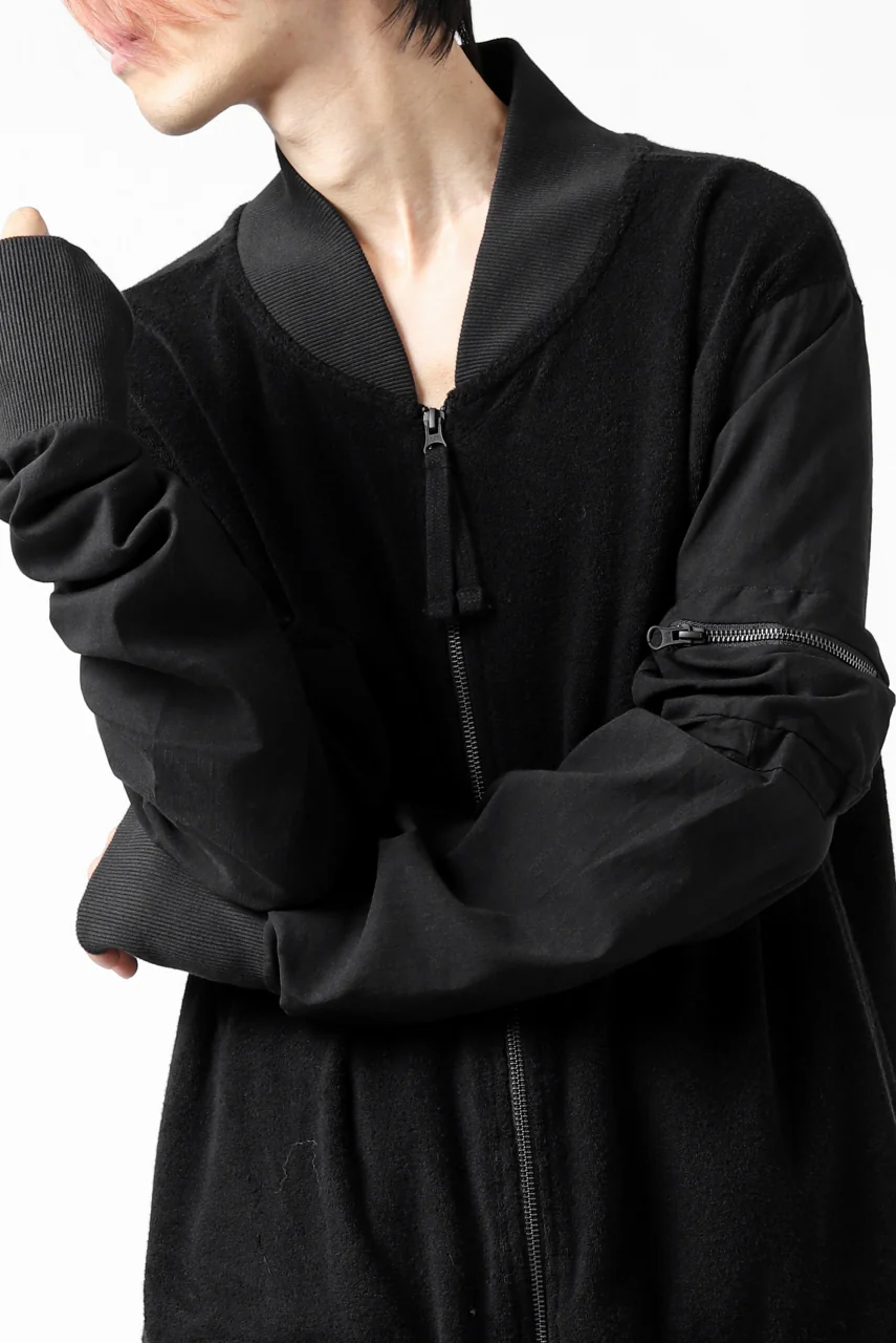 thomkrom MA-1 JACKET / SOFT FROTTEE (BLACK) - Image 26