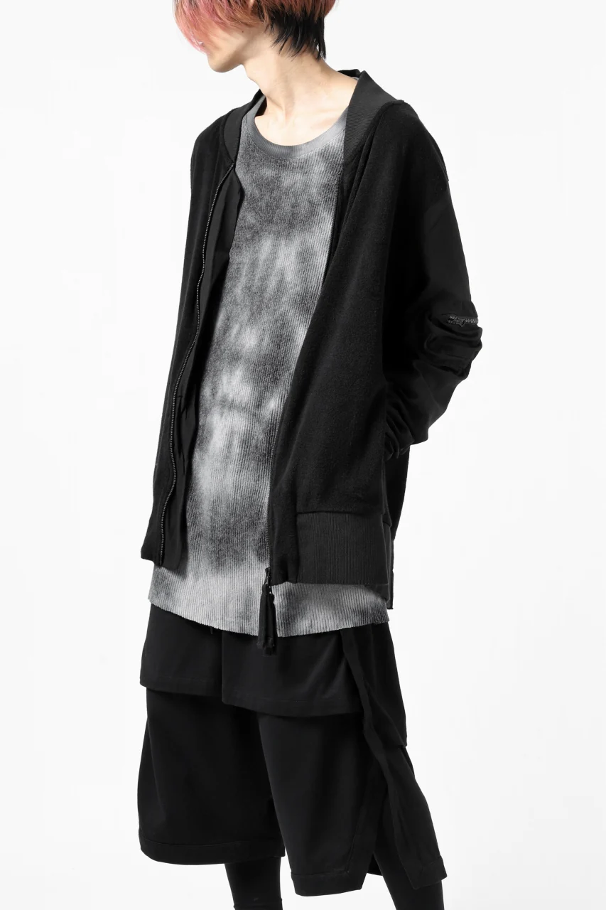 thomkrom MA-1 JACKET / SOFT FROTTEE (BLACK) - Image 3