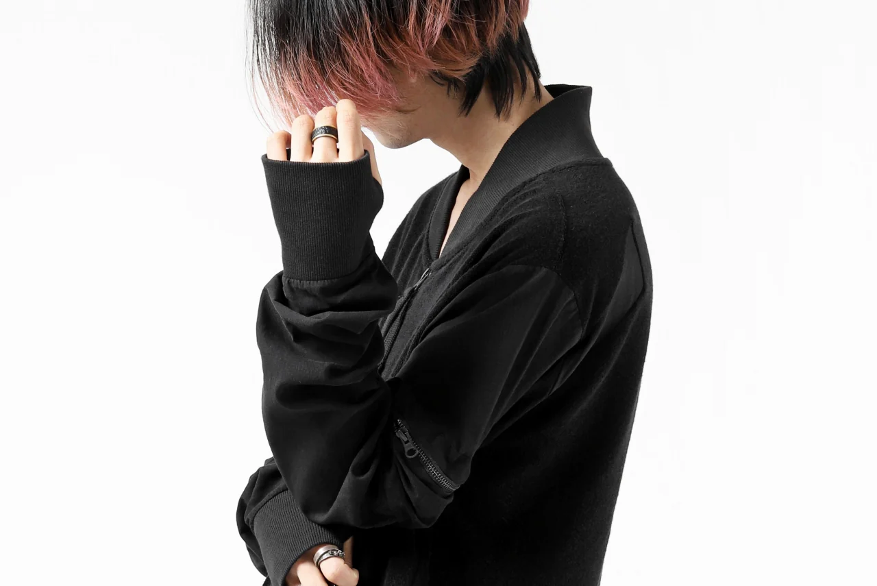 thomkrom MA-1 JACKET / SOFT FROTTEE (BLACK) - Image 30