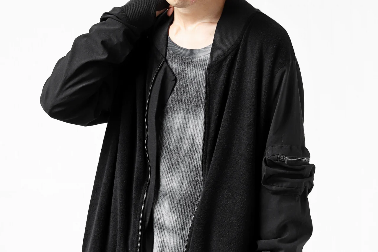 thomkrom MA-1 JACKET / SOFT FROTTEE (BLACK) - Image 33