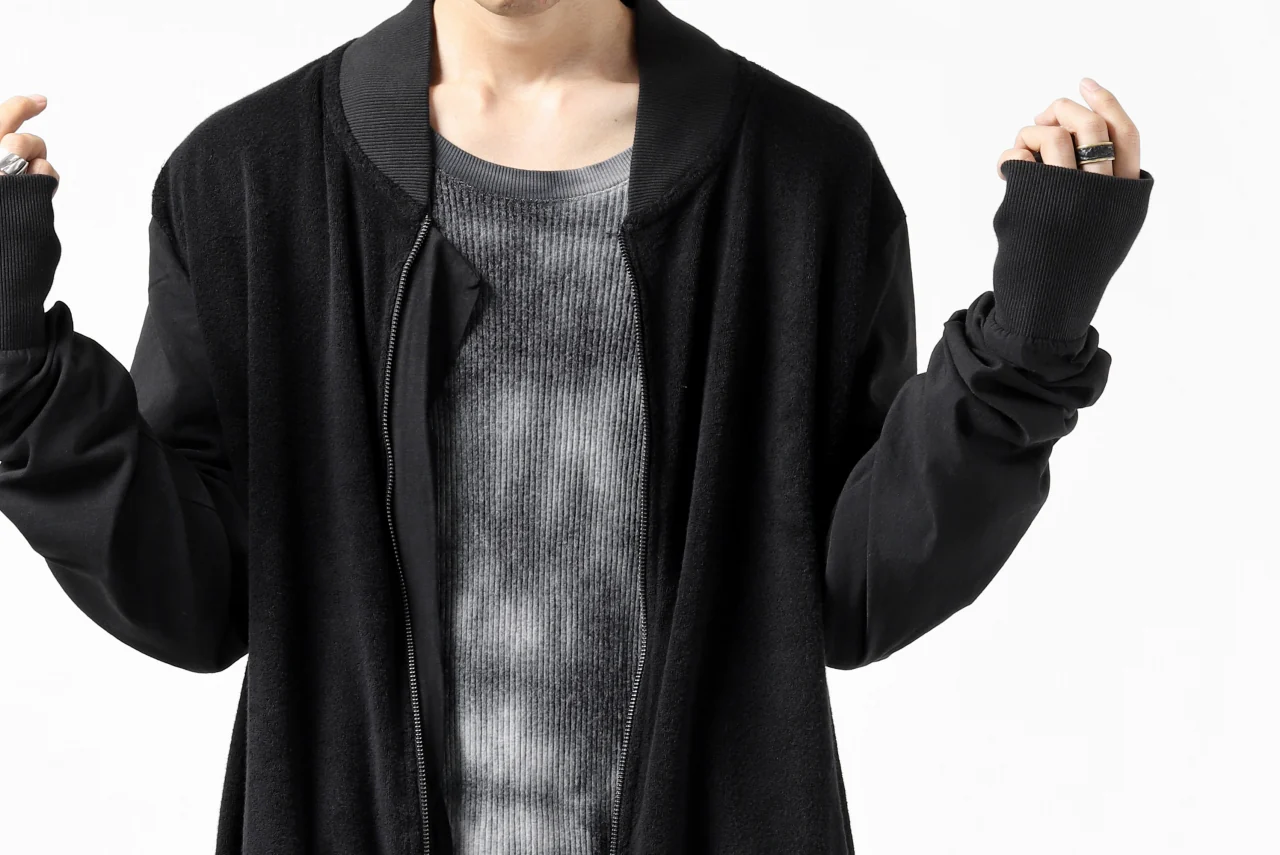 thomkrom MA-1 JACKET / SOFT FROTTEE (BLACK) - Image 34