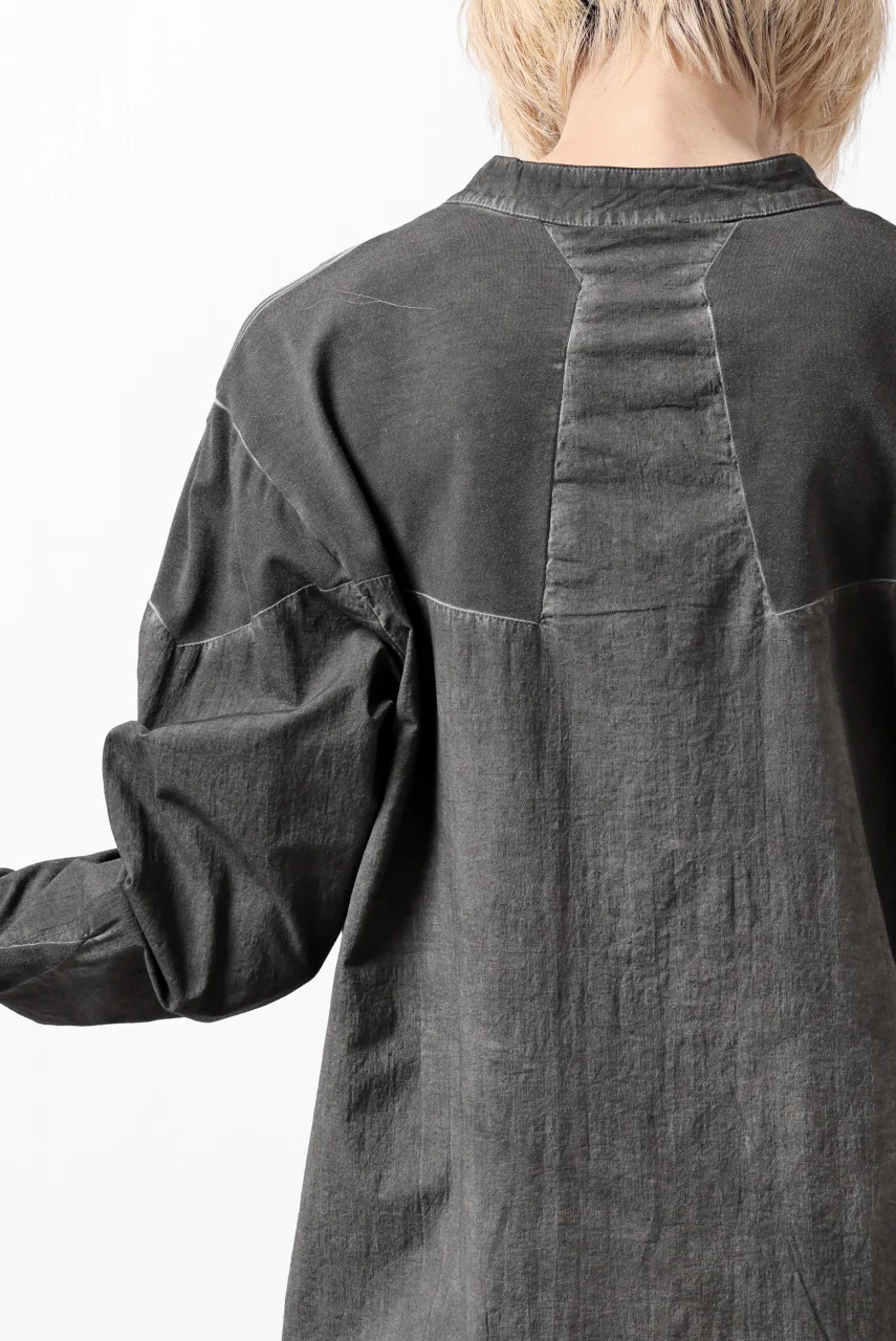 thomkrom NO COLLAR SHIRT/ JERSEY+WOVEN (BLACK OIL) - Image 34