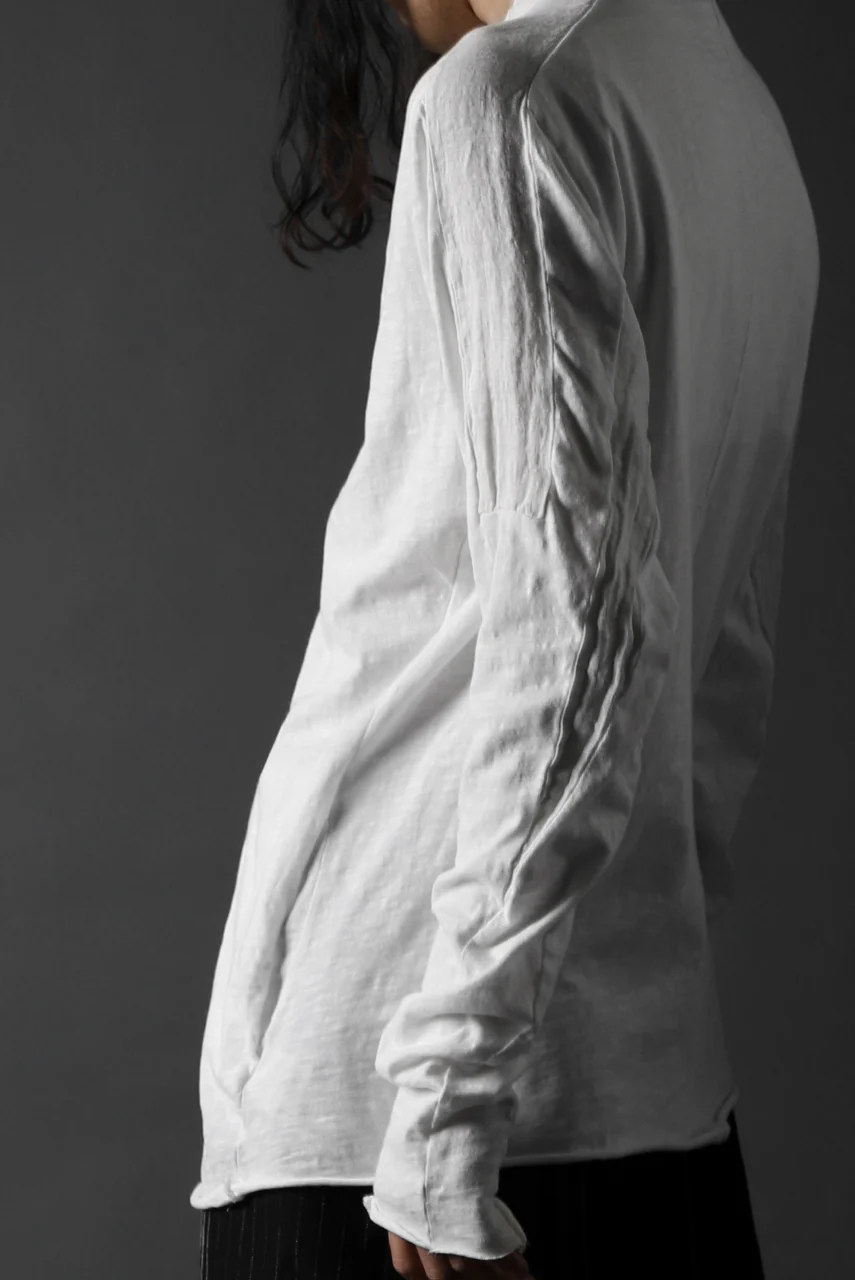 thomkrom NO COLLAR SHIRT/ JERSEY+WOVEN (OFF WHITE) - Image 28