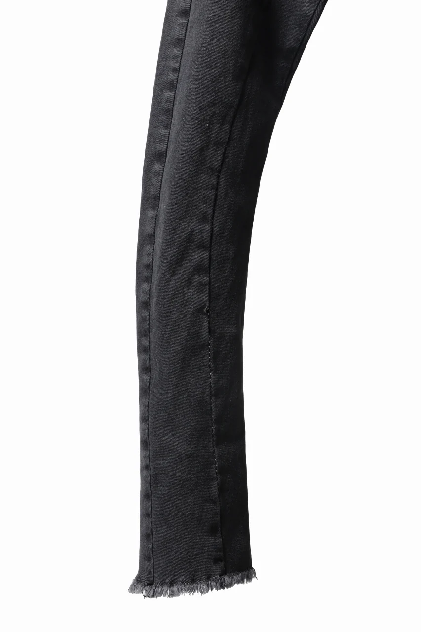 thomkrom OVER LOCKED SKINNY TROUSERS / FADE STRETCH DENIM (LIGHT GREY) - Image 14