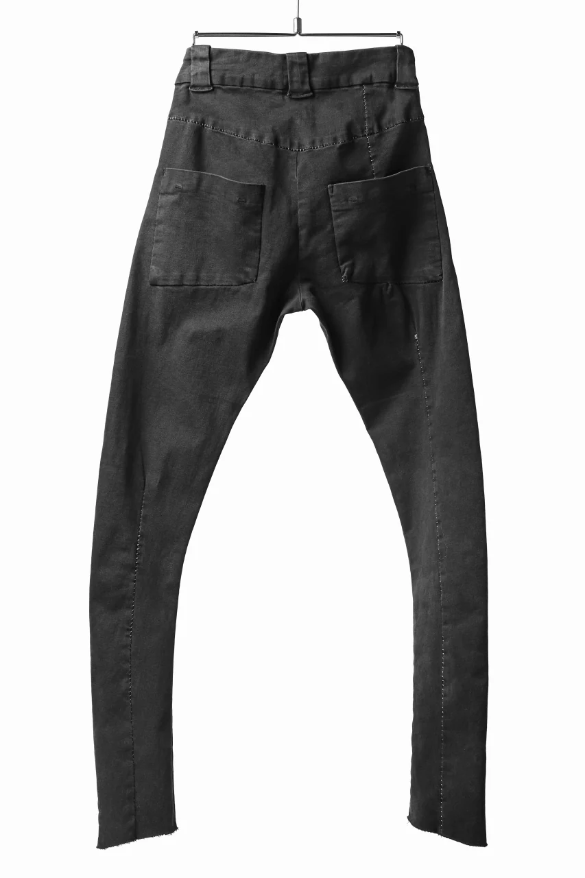 thomkrom OVER LOCKED SKINNY TROUSERS /  HYPER STRETCH DENIM (BLACK) - Image 10