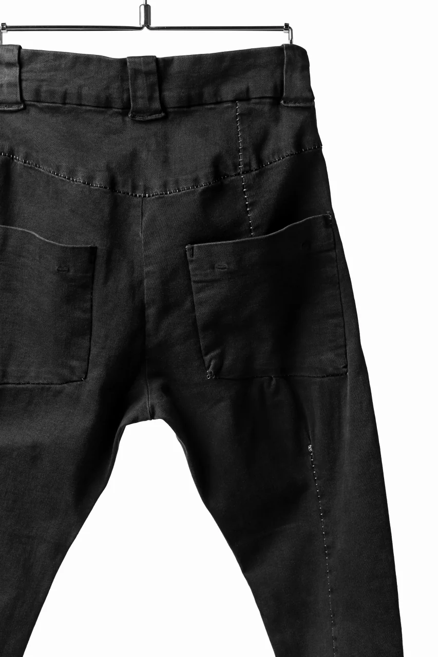 thomkrom OVER LOCKED SKINNY TROUSERS /  HYPER STRETCH DENIM (BLACK) - Image 14
