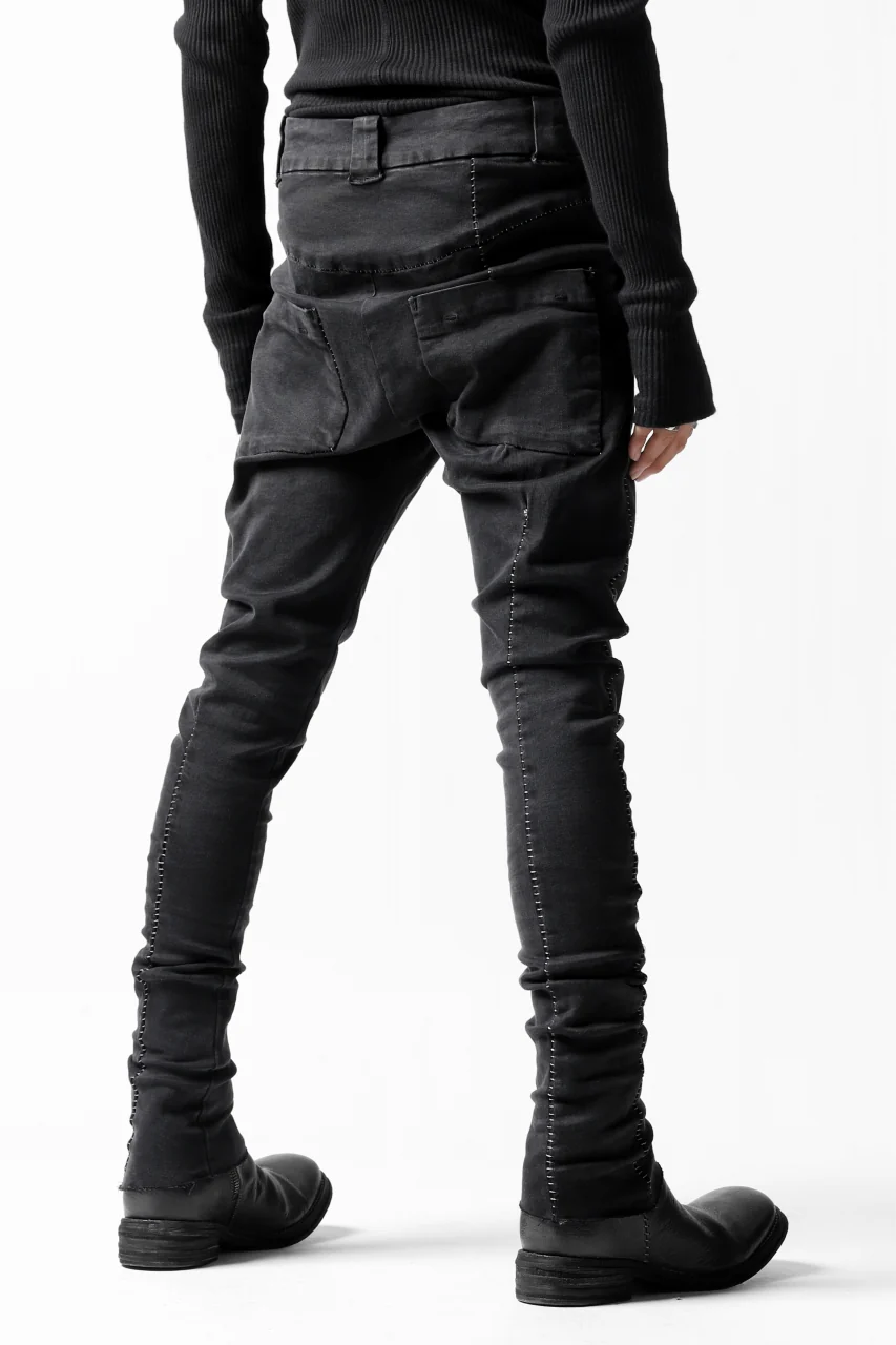 thomkrom OVER LOCKED SKINNY TROUSERS /  HYPER STRETCH DENIM (BLACK) - Image 28