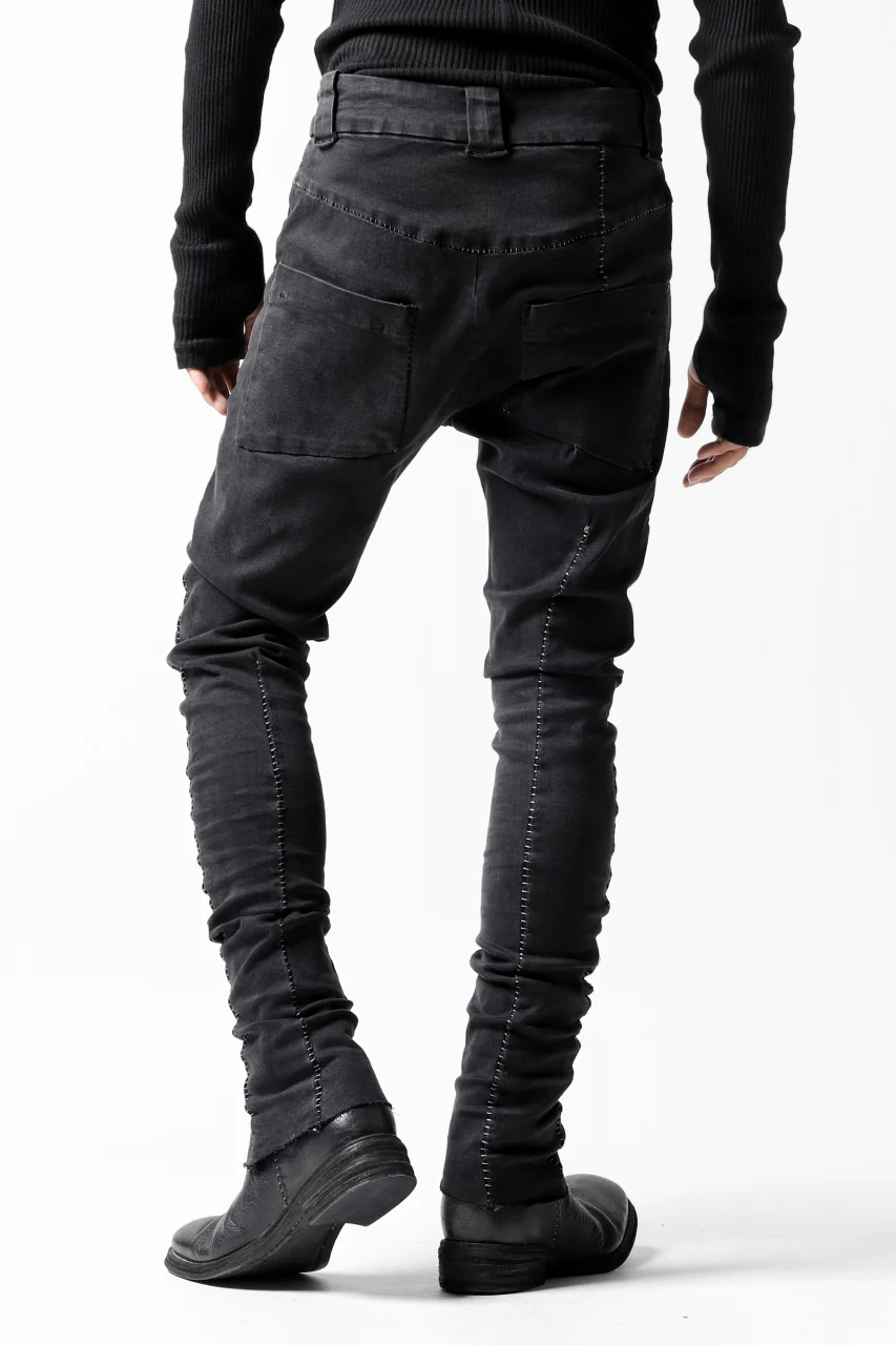 thomkrom OVER LOCKED SKINNY TROUSERS /  HYPER STRETCH DENIM (BLACK) - Image 29